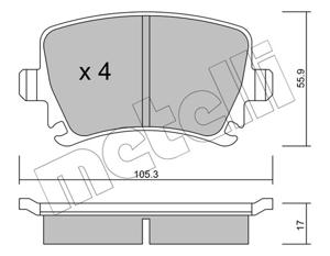 Metelli Remblokset 22-0553-0