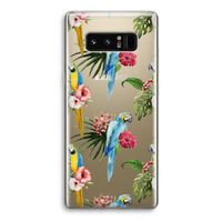 Kleurrijke papegaaien: Samsung Galaxy Note 8 Transparant Hoesje