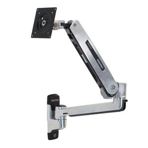 Ergotron LX Sit-Stand Wall Mount LCD Arm Monitor-wandbeugel 1-voudig 25,4 cm (10) - 106,7 cm (42) Aluminium (gepolijst) Kantelbaar, Zwenkbaar, Roteerbaar