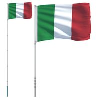 vidaXL Vlag met vlaggenmast Italië 5,55 m aluminium - thumbnail