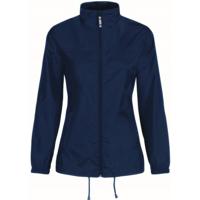 Windjas/windbreaker - dames - donkerblauw - met capuchon