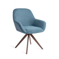 Jesper Home Draaibare Eetkamerstoel 'Kushi' Turn Brown, kleur Ocean Eyes