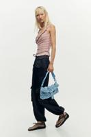 Geborduurde denim tas - BLUE - U