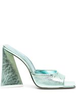 The Attico mules Devon 115 mm en cuir - Vert