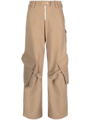 Acne Studios pantalon en coton à poches cargo - Tons neutres
