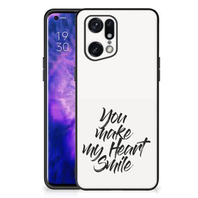 OPPO Find X5 Pro | Telefoon Hoesje | met tekst Heart Smile
