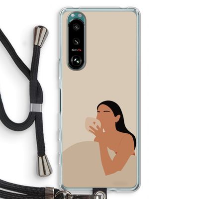 Fresh coffee: Sony Xperia 5 III Transparant Hoesje met koord