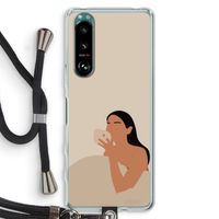Fresh coffee: Sony Xperia 5 III Transparant Hoesje met koord