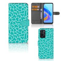 OPPO A76 | A96 Hoesje Cracks Blue