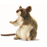 Levensechte Hansa pluche muis knuffel 15 cm - thumbnail