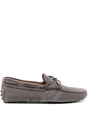 Tod's mocassins en daim Gommino à lacets - Gris