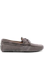 Tod's mocassins en daim Gommino à lacets - Gris