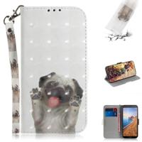 3D-schilderij patroon gekleurde tekening horizontale Flip lederen draagtas met houder & kaartsleuven & portemonnee voor Huawei Honor 20 Pro (PUG)