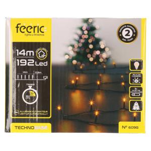 Feest lichtsnoer - warm wit - 14 meter - 192 led lampjes - zwart snoer - op batterijen