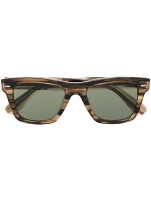 Oliver Peoples lunettes de soleil carrées à effet écailles de tortue - Marron