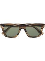 Oliver Peoples lunettes de soleil carrées à effet écailles de tortue - Marron