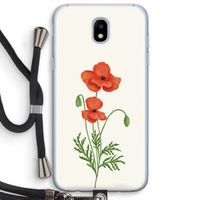 Red poppy: Samsung Galaxy J5 (2017) Transparant Hoesje met koord