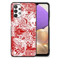 Telefoonhoesje Samsung Galaxy A32 5G Angel Skull Rood