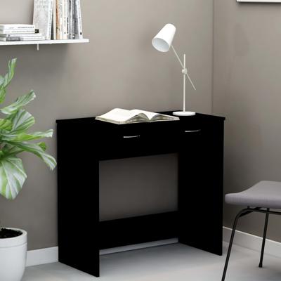 Bureau 80x40x75 cm bewerkt hout zwart