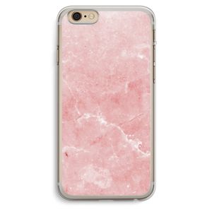 Roze marmer: iPhone 6 Plus / 6S Plus Transparant Hoesje