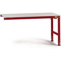 Manuflex LU6128.3003 ESD ESD-werktafel universele standaard aanschuiftafel met melamine schijf, bxdxh = 2000 x 1000 x 763-873 mm Robijn-rood - thumbnail