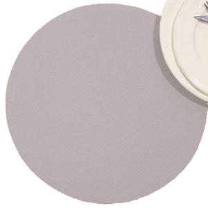 Wicotex Placemats Uni - grijs - rond 38 cm - anti slip laag - Teflon coating toplaag