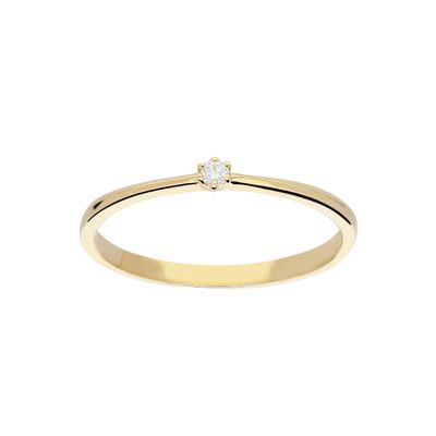 Glow 214.2013 Ring geelgoud-diamant 1-0.03ct G/si 2 mm