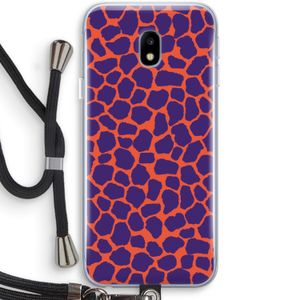 Purple Giraffe: Samsung Galaxy J3 (2017) Transparant Hoesje met koord