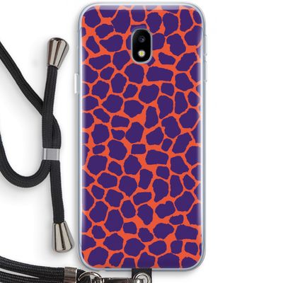 Purple Giraffe: Samsung Galaxy J3 (2017) Transparant Hoesje met koord