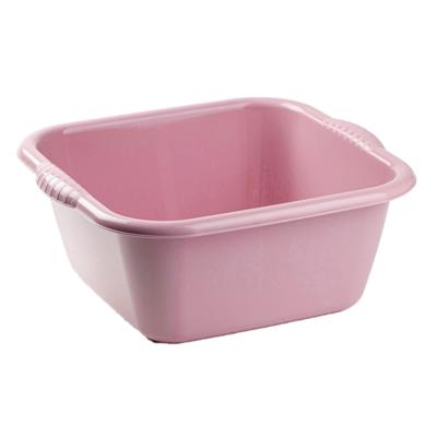 Plasticforte teiltje/afwasbak - vierkant - kunststof - 6 liter - 31 x 29 x 13 cm - Oud roze