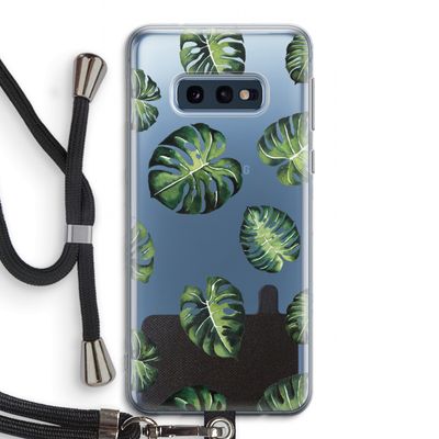 Tropische bladeren: Samsung Galaxy S10e Transparant Hoesje met koord
