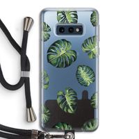 Tropische bladeren: Samsung Galaxy S10e Transparant Hoesje met koord
