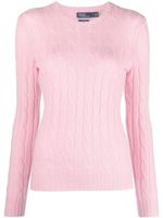 Polo Ralph Lauren pull en maille torsadée - Rose