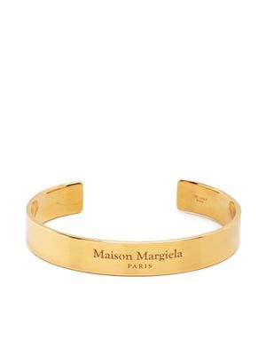 Maison Margiela bracelet à logo gravé - Or