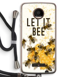 Let it bee: Motorola Moto Z Force Transparant Hoesje met koord