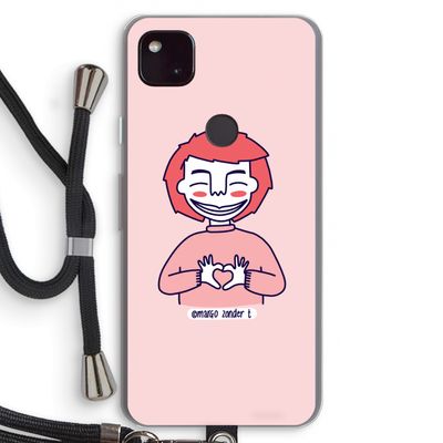 Hartje: Pixel 4a 5G Transparant Hoesje met koord