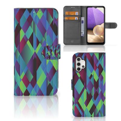 Samsung Galaxy A32 4G | Book Case | Abstract Green Blue