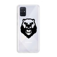 Angry Bear (black): Galaxy A71 Transparant Hoesje