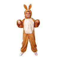 Paashaas/konijn kostuum - voor kinderen - bruin - pasen/carnaval verkleed onesie
