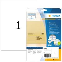 Etiket HERMA 4375 210x297mm A4 transparant 25stuks