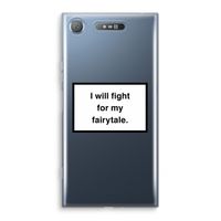 Fight for my fairytale: Sony Xperia XZ1 Transparant Hoesje - thumbnail