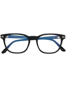 TOM FORD Eyewear lunettes de vue carrées à logo T - Noir