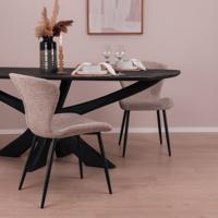 Brix Deens Ovale Eettafel 'Montreaux' Mangohout, 250 x 105cm, kleur Zwart
