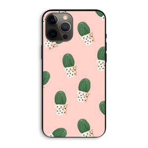 Cactusprint roze: iPhone 12 Pro Max Biologisch afbreekbaar hoesje