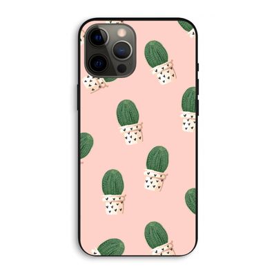 Cactusprint roze: iPhone 12 Pro Max Biologisch afbreekbaar hoesje