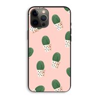 Cactusprint roze: iPhone 12 Pro Max Biologisch afbreekbaar hoesje