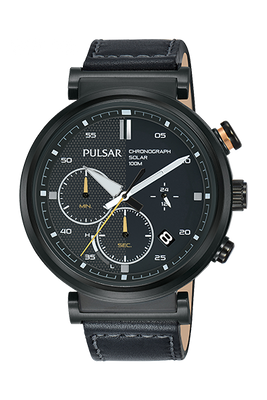 Horlogeband Pulsar PZ5071X1 / VR42-X008 / PPG045X Leder Zwart 20mm
