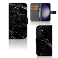 Samsung Galaxy S24 | Bookcase | Marmer Zwart - Origineel Cadeau Vader