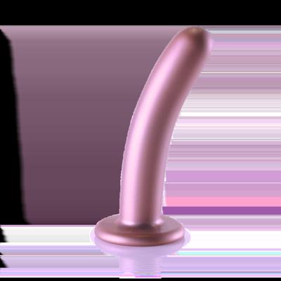 Ouch! by Shots Glad Silicone G-Spot Dildo - 6'' / 14,5 cm - Rose Gold