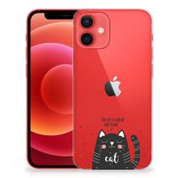 iPhone 12 Mini Telefoonhoesje met Naam Cat Good Day - thumbnail